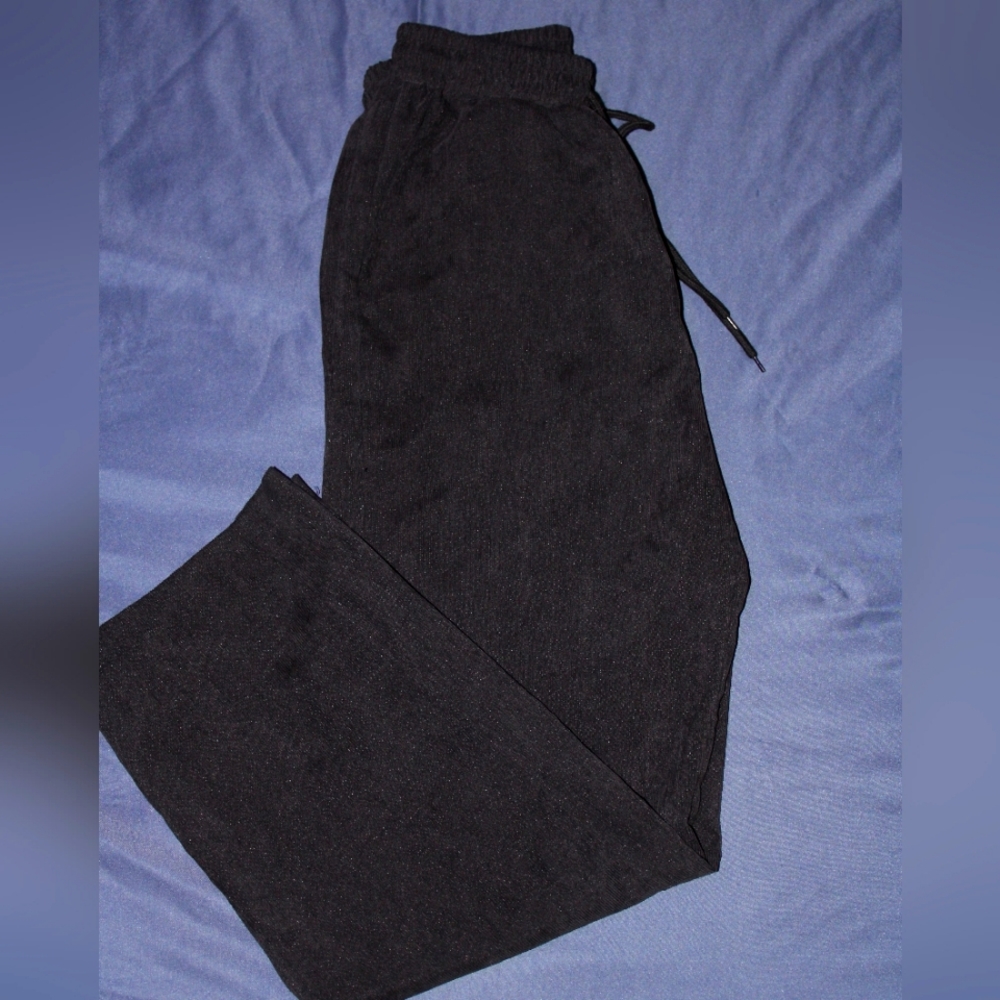 Black Ribbed Pants